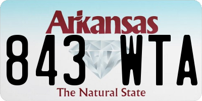 AR license plate 843WTA
