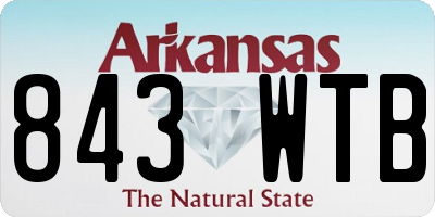AR license plate 843WTB