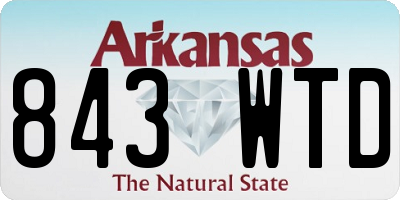 AR license plate 843WTD
