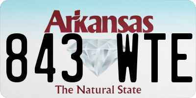 AR license plate 843WTE