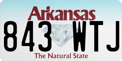 AR license plate 843WTJ