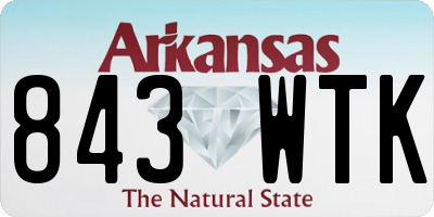 AR license plate 843WTK