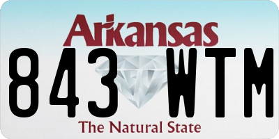 AR license plate 843WTM