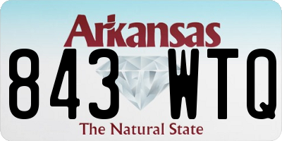 AR license plate 843WTQ