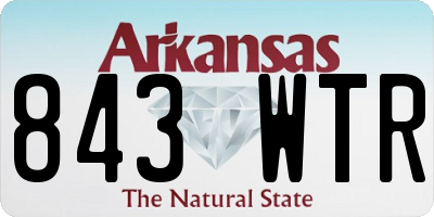 AR license plate 843WTR