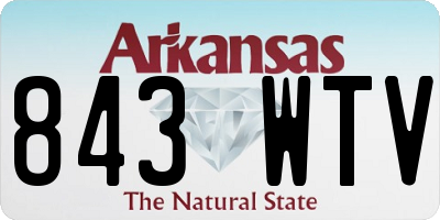 AR license plate 843WTV