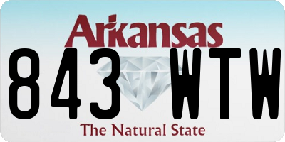 AR license plate 843WTW