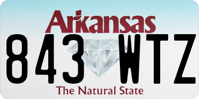 AR license plate 843WTZ