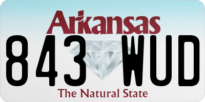 AR license plate 843WUD