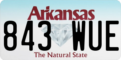 AR license plate 843WUE