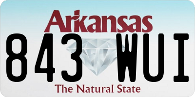 AR license plate 843WUI