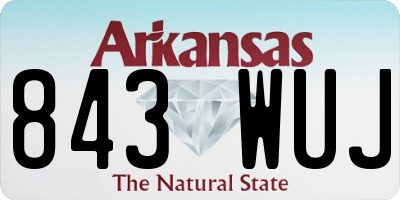 AR license plate 843WUJ