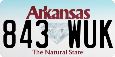 AR license plate 843WUK