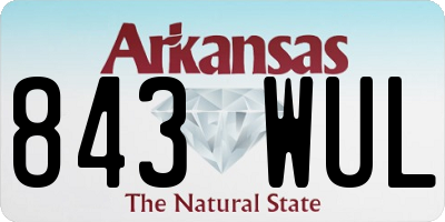 AR license plate 843WUL