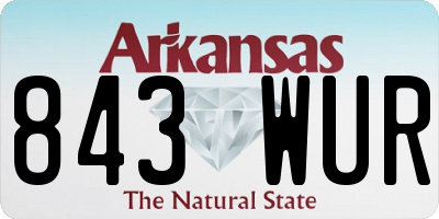 AR license plate 843WUR