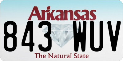 AR license plate 843WUV