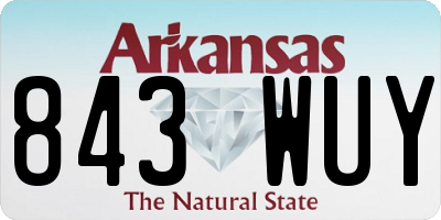 AR license plate 843WUY