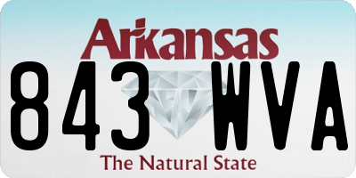 AR license plate 843WVA
