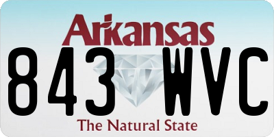 AR license plate 843WVC