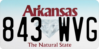 AR license plate 843WVG