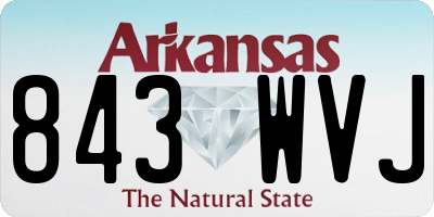 AR license plate 843WVJ