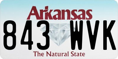AR license plate 843WVK
