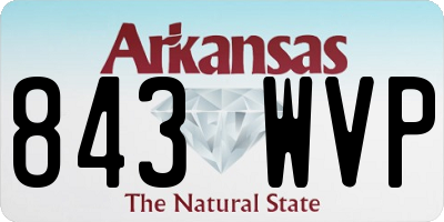 AR license plate 843WVP