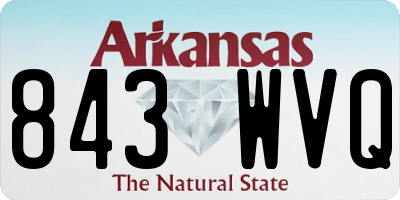AR license plate 843WVQ