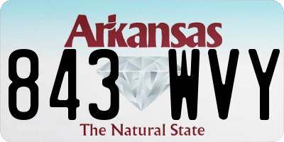 AR license plate 843WVY