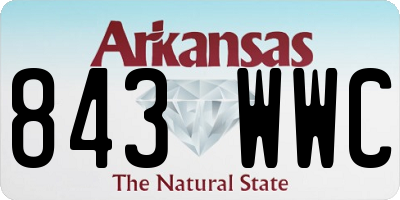 AR license plate 843WWC