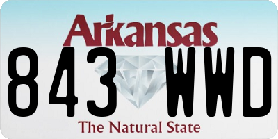 AR license plate 843WWD