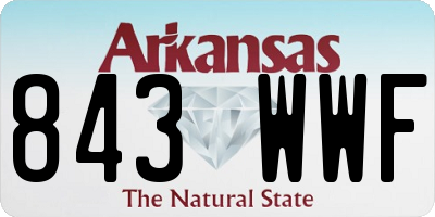 AR license plate 843WWF