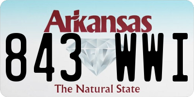 AR license plate 843WWI