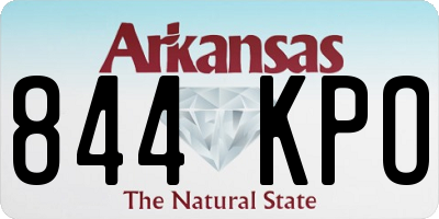 AR license plate 844KPO