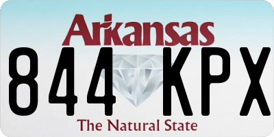 AR license plate 844KPX