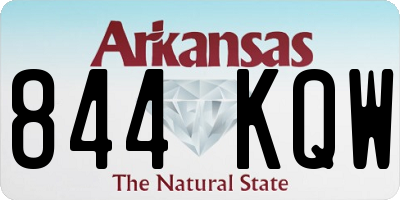 AR license plate 844KQW