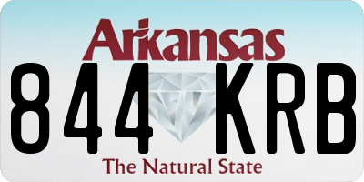 AR license plate 844KRB