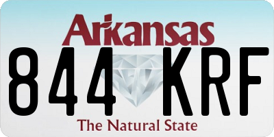 AR license plate 844KRF