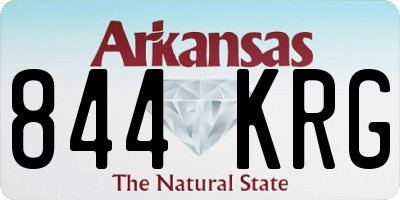 AR license plate 844KRG