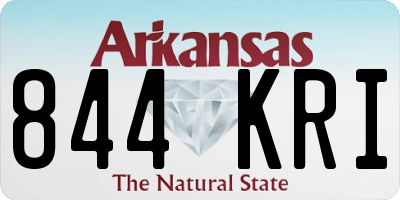 AR license plate 844KRI