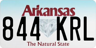 AR license plate 844KRL
