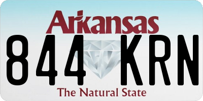 AR license plate 844KRN