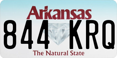 AR license plate 844KRQ