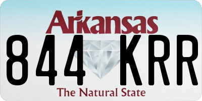 AR license plate 844KRR