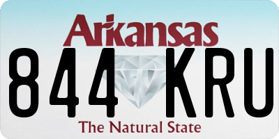 AR license plate 844KRU