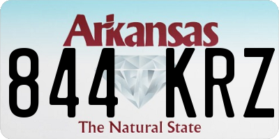 AR license plate 844KRZ