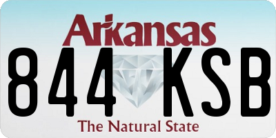 AR license plate 844KSB