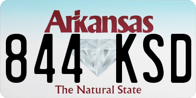 AR license plate 844KSD