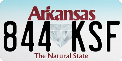 AR license plate 844KSF