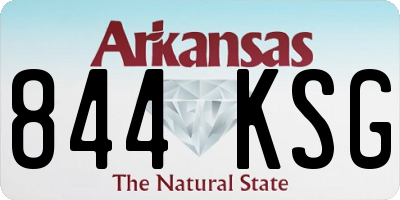 AR license plate 844KSG